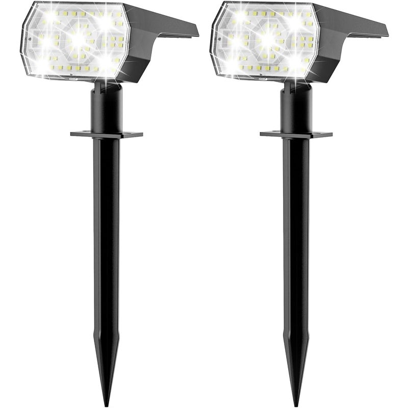 Zestaw szt Solarnych Reflektorów Zewnętrznych diod LED tryby Solarna Lampa Zewnętrzna do Ogrodu Funkcja w Wodoodporność Solarny Reflektor Zewnętrzny