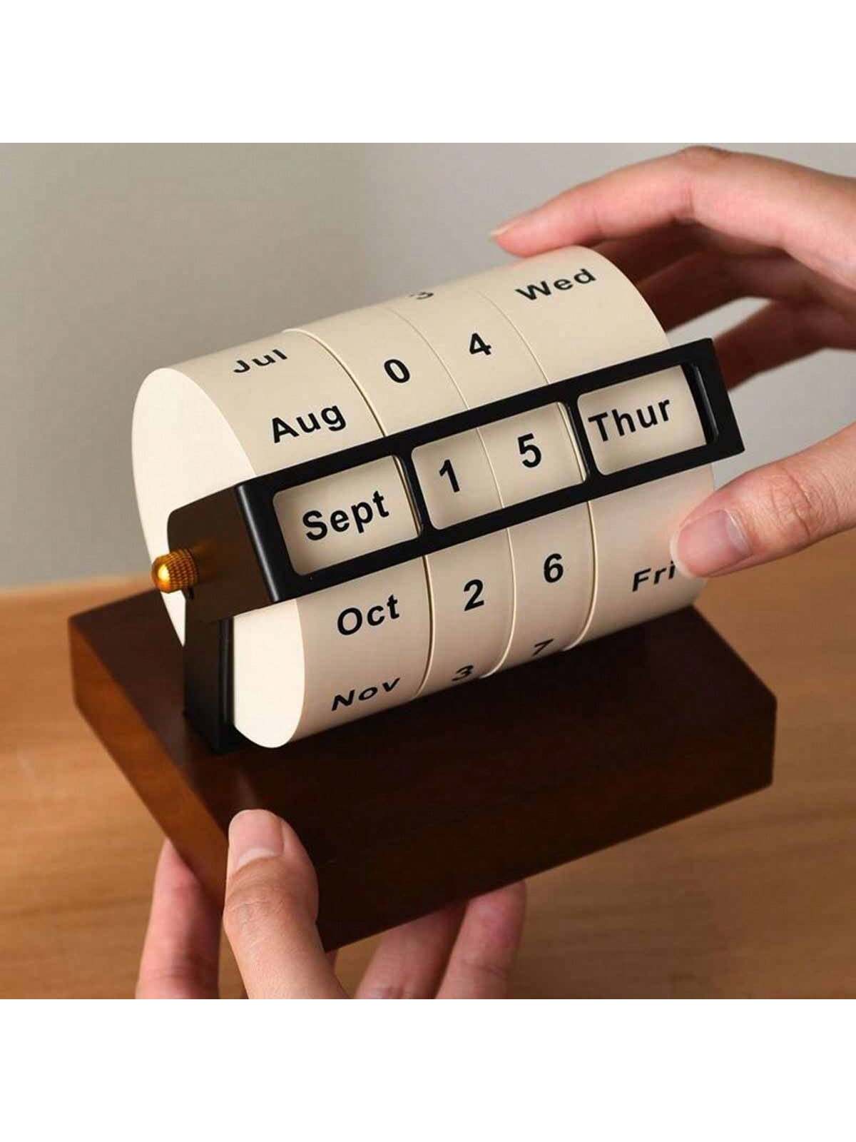 Calendrier perpétuel rotatif | Créatif et personnalisable | Décoration de bureau rotative - 3