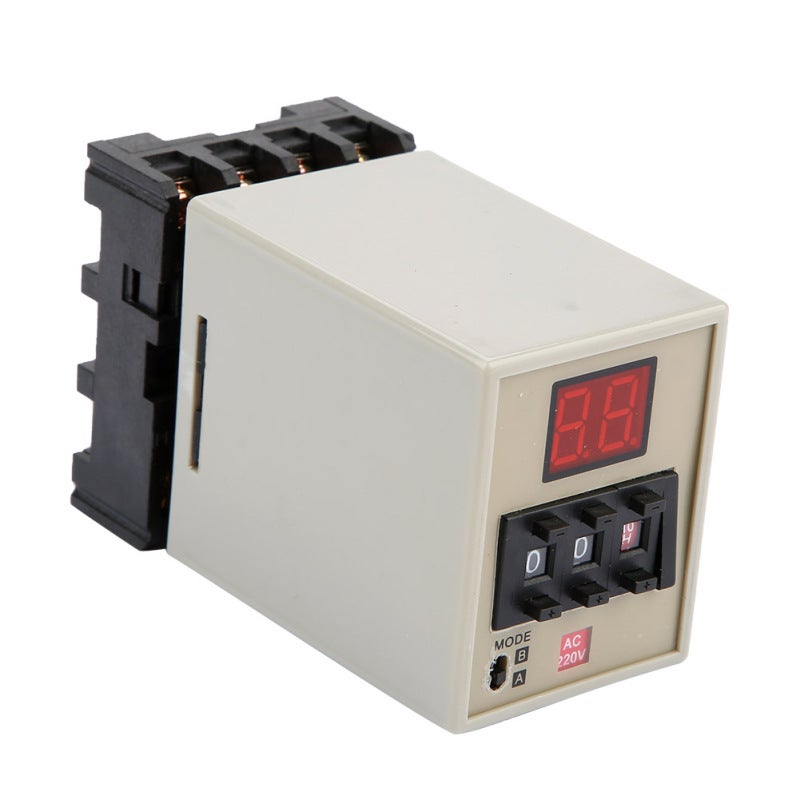 Relais temporisé double mode AH3-DM, affichage LED 0,01 S-99 H (220 V ...