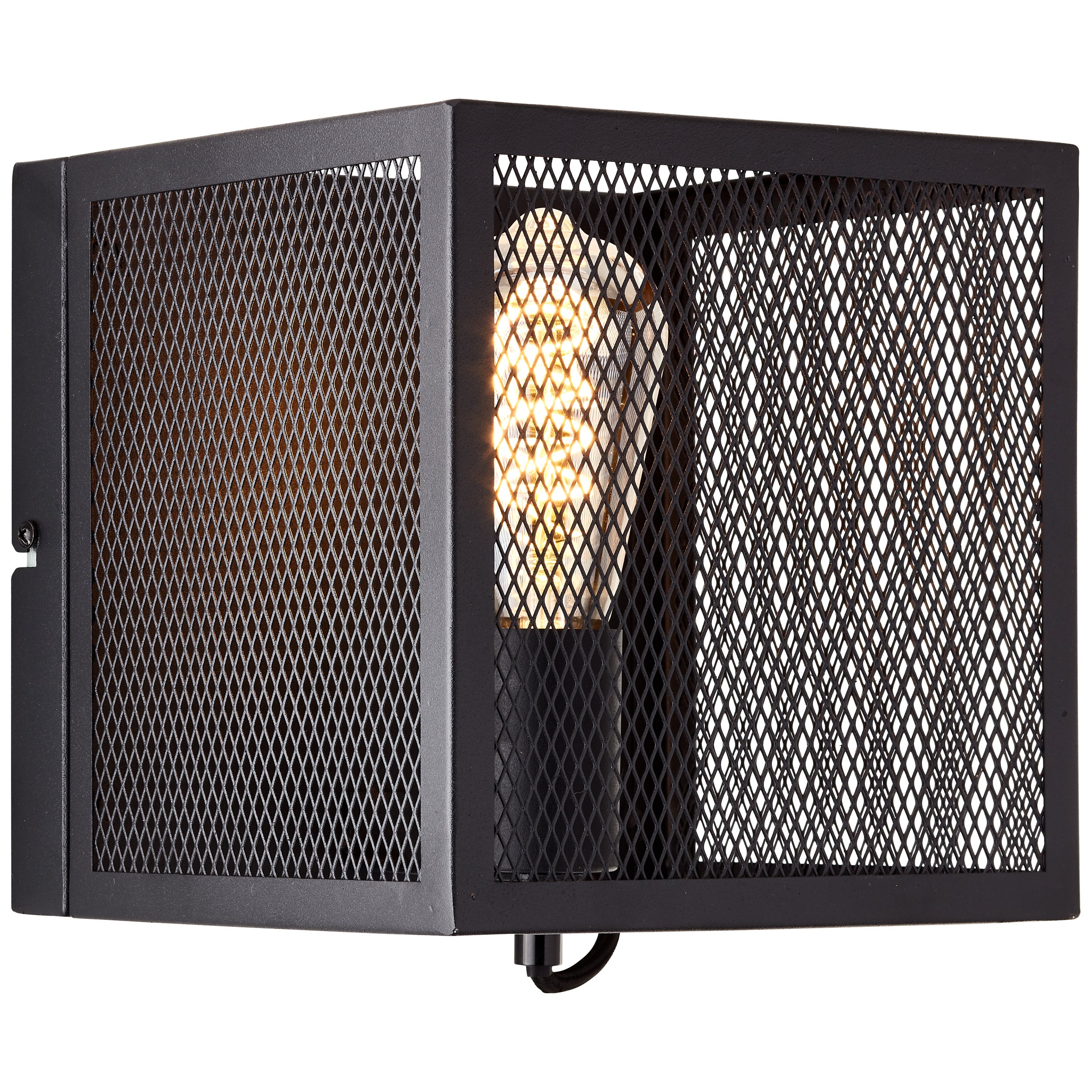 Brilliant lampa ścienna Maze 1 lampa korundowa czarny czarny 1x A60, E27, 40 W