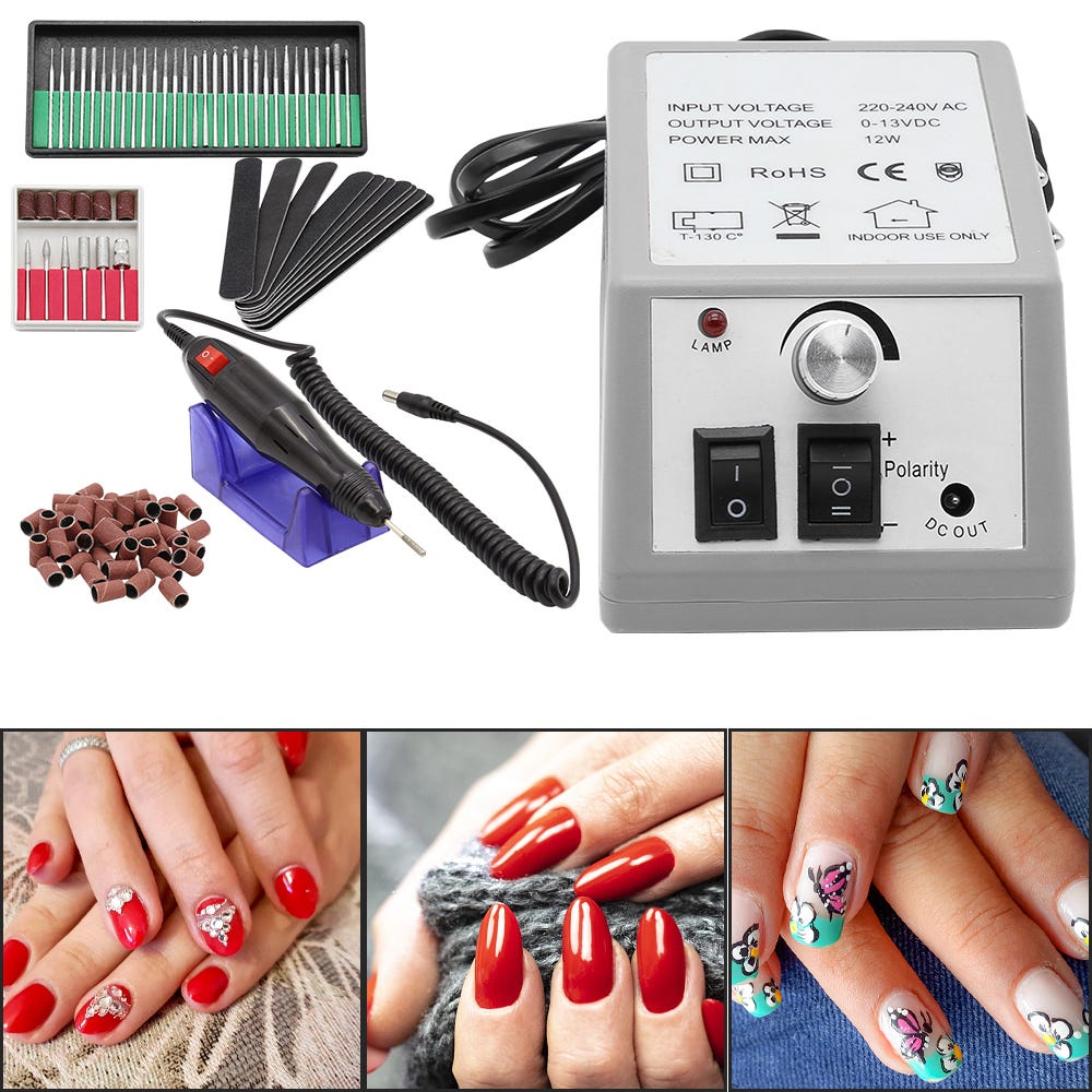 Trapano Elettrico Del Chiodo, Morpilot 6 In 1 Lima Per Unghie Manicure Pedicure Kit Manipolo Grinder Con La Lucidatura Strumenti Nail Clippers Set - Foto 2