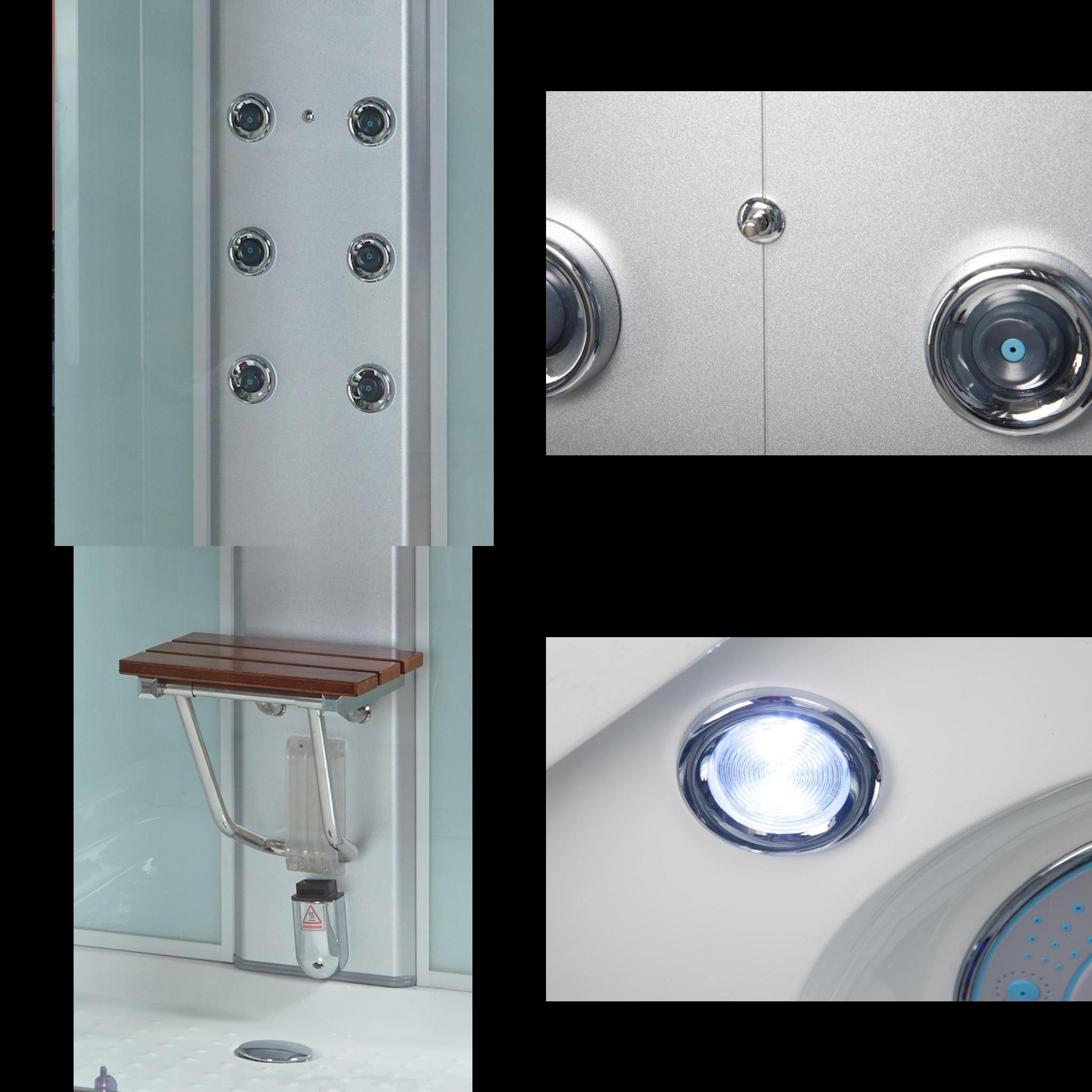 Box Doccia Idromassaggio Elegant 120x90 Sauna, Bagno Turco - 4