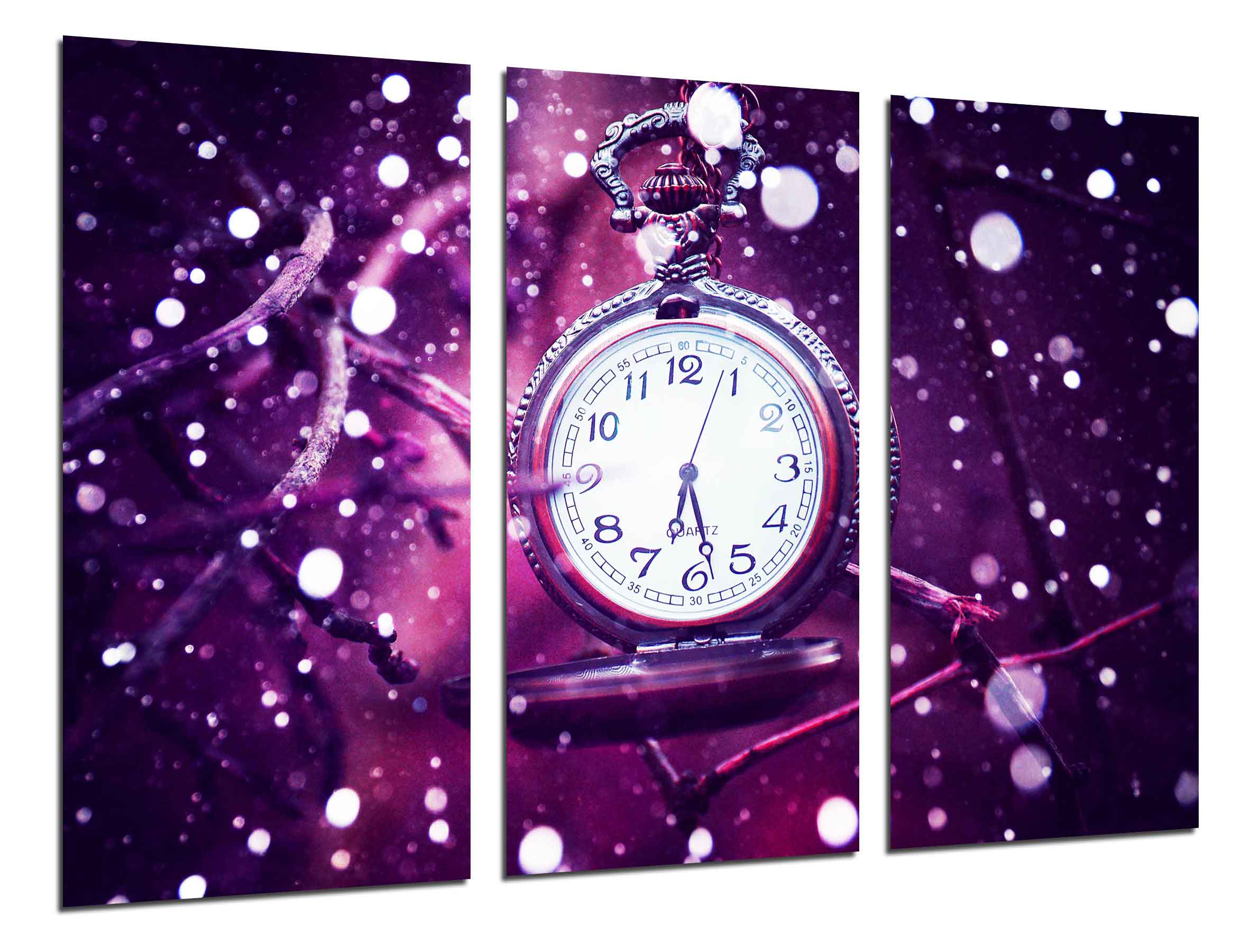 Orologio vintage, tempo, stampa fotografica su legno, pittura