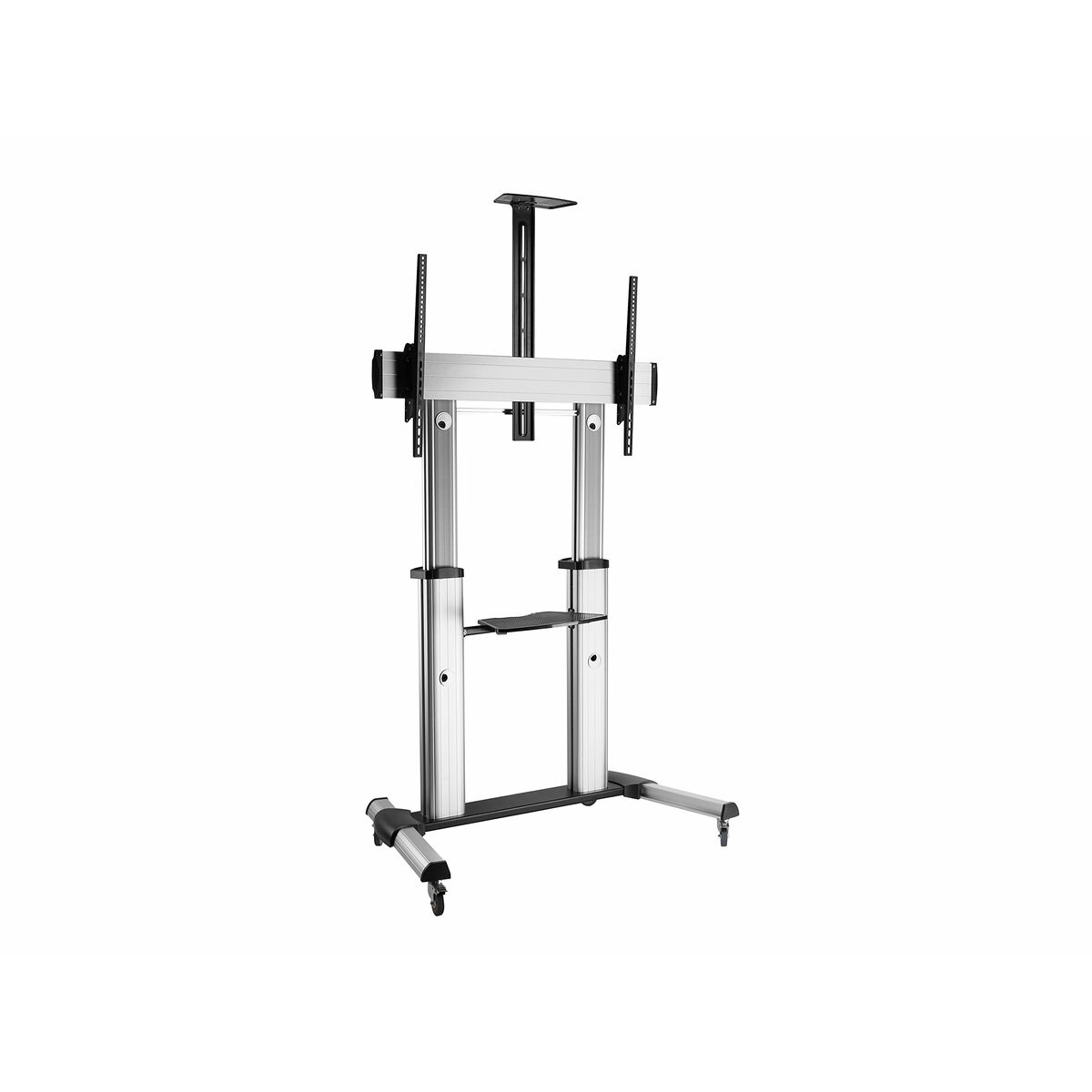 Stojak TV Equip Pro do ekranów 60-100" Aluminium i blokowane kółka