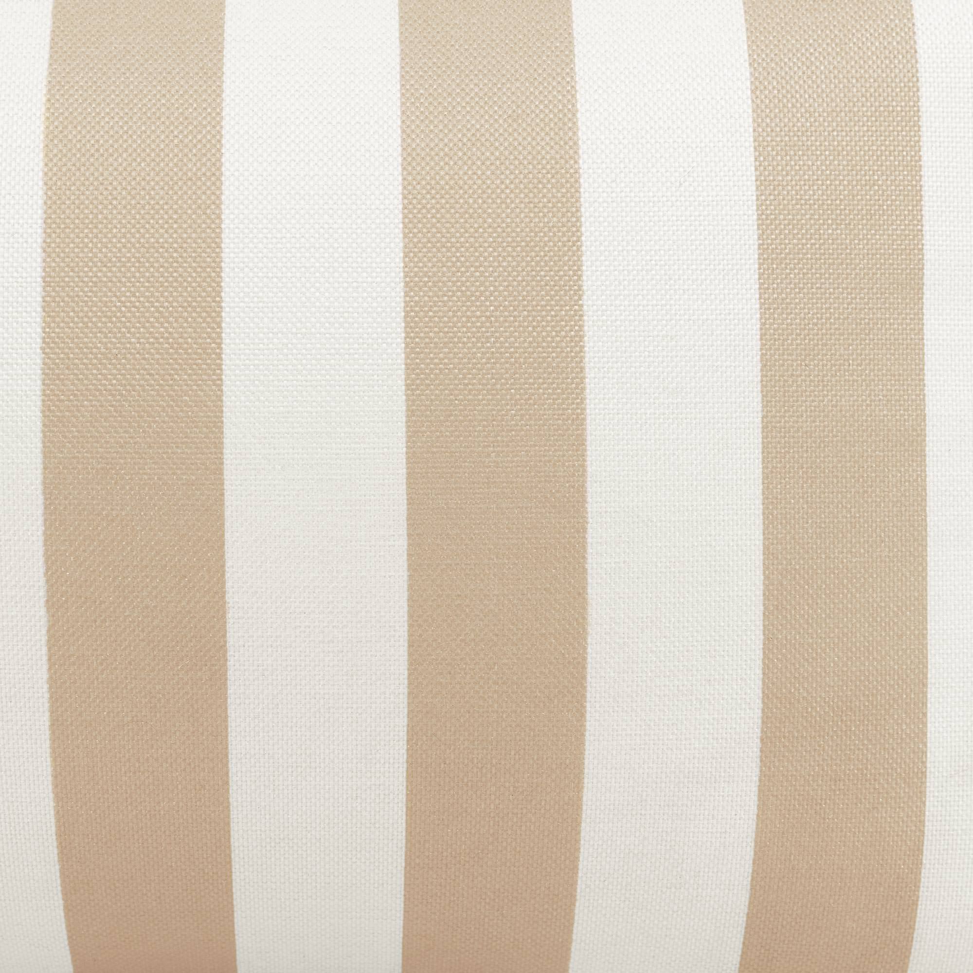 Pouf fauteuil Icon en tissu tissé Oeko-Tex® rayé beige taupe, intérieur et extérieur, jardin, salon, 97x84cm - 7