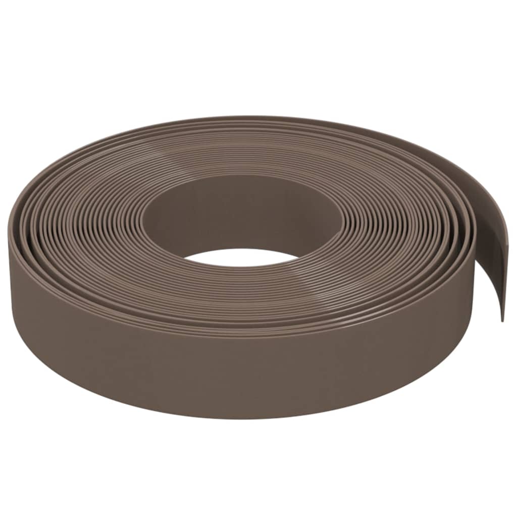 Bordure de jardin 4 pcs polyéthylène marron 10 m 10 cm - 4