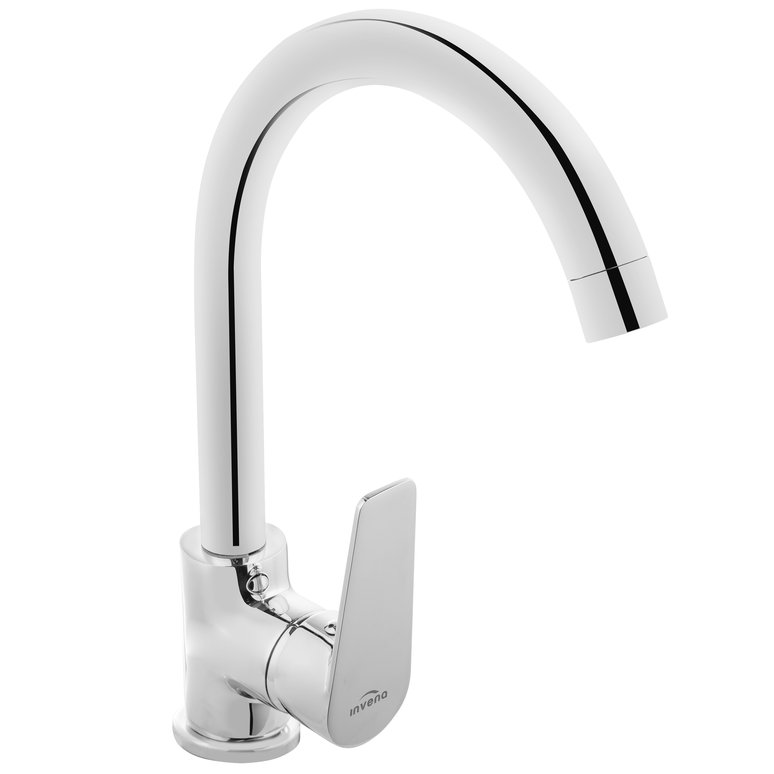 Bateria kuchenna stojąca z wylewką l Invena Dokos chrom