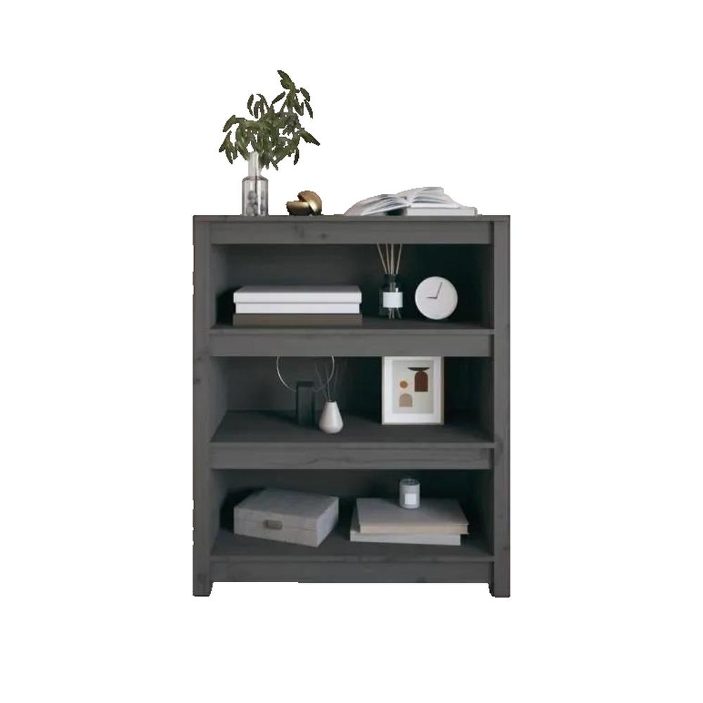 Biblioteczka vidaxl Lite drewno sosnowe Szara 80x35x97 cm Klasyczny i nowoczesny design