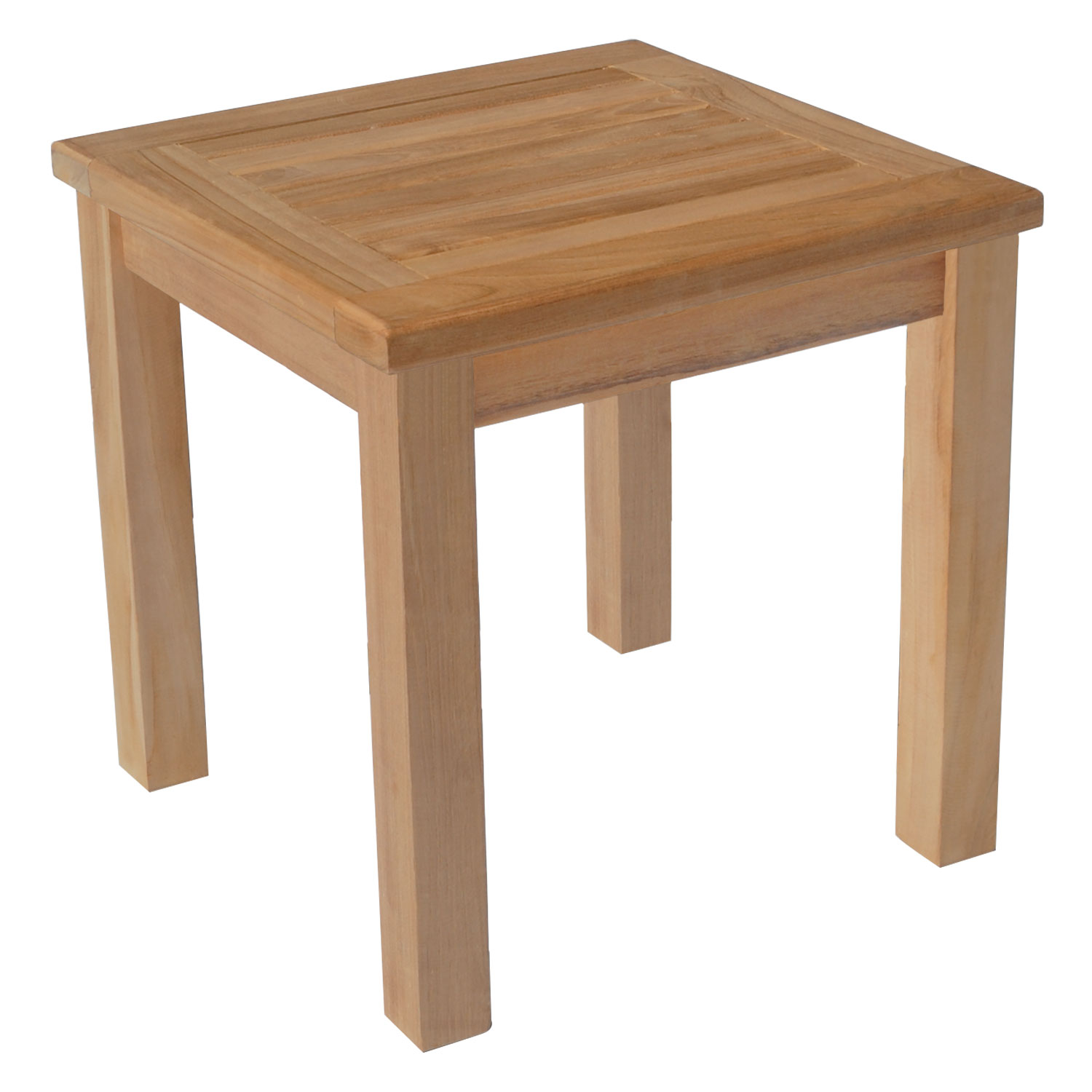 Kwadratowy stolik boczny z drewna tekowego 45cm JAVA