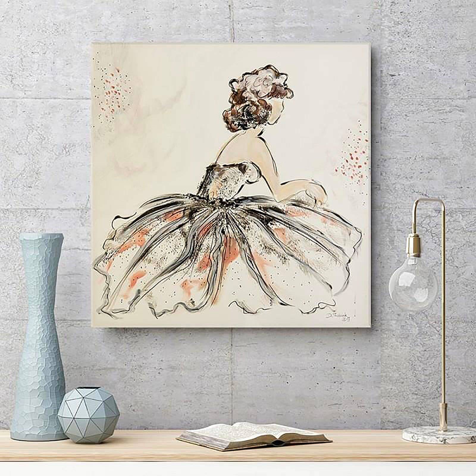 Tableau bois en robe - 50 x 50 cm - 3