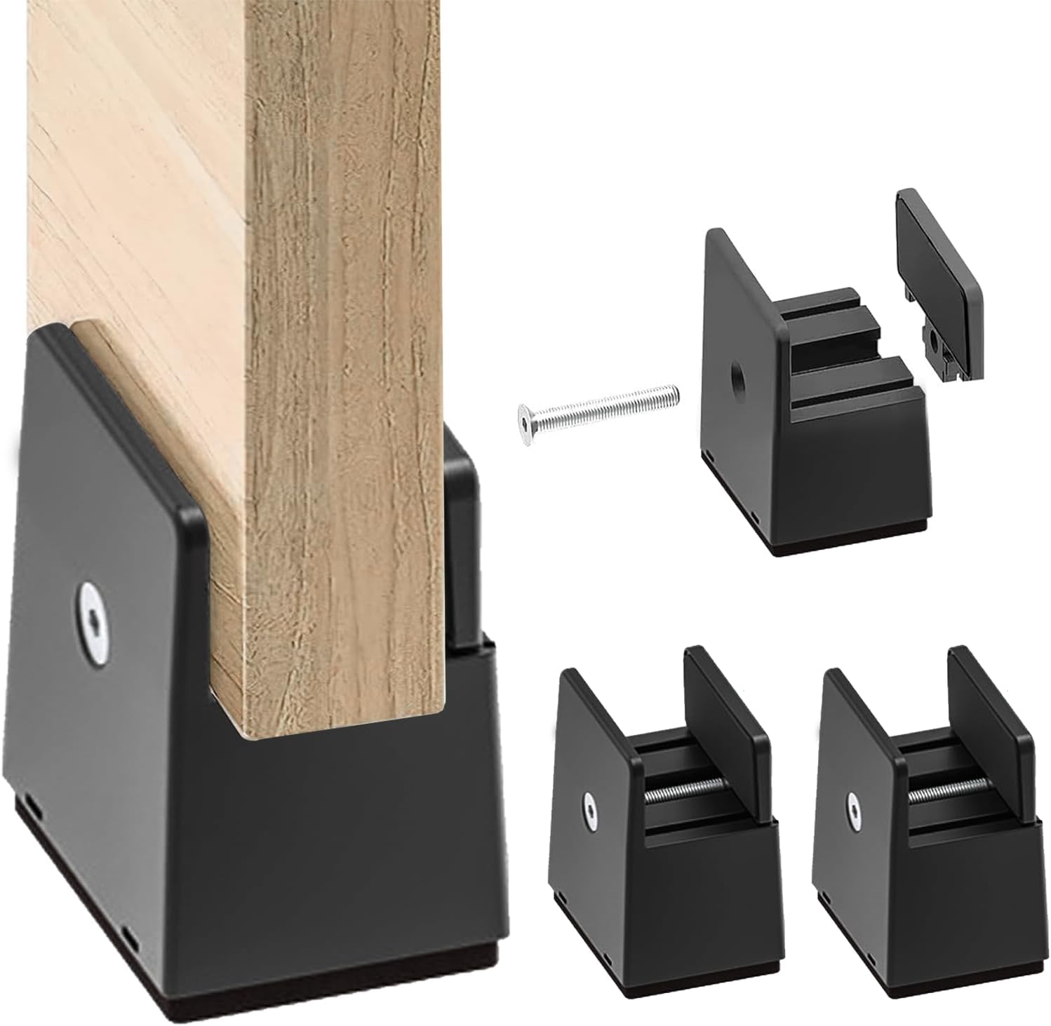 Lot De 4 Rehausseurs De Chaise Stander – 5 Cm – Marron – NEUF
