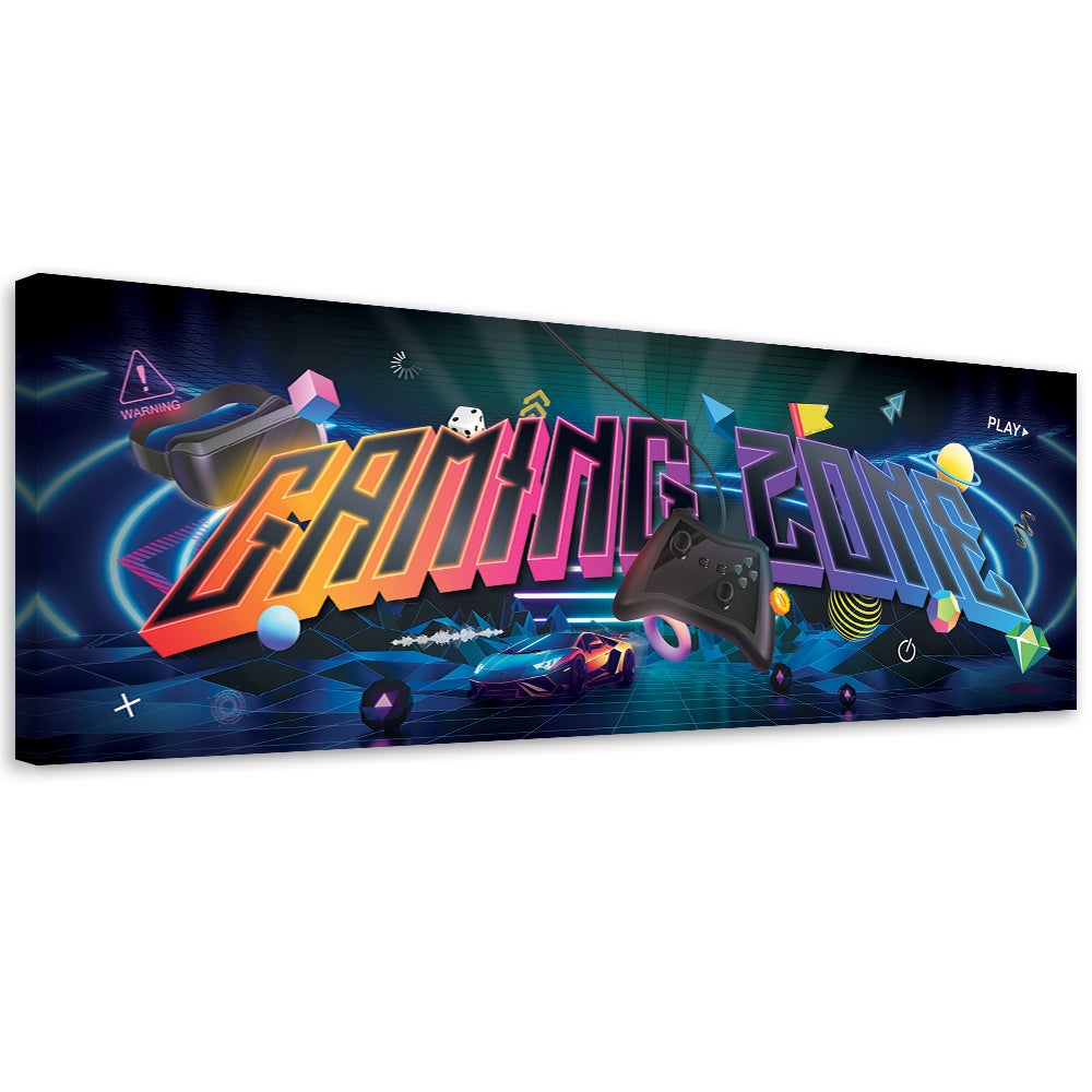 Obraz na płótnie, Napis gaming zone 150x50
