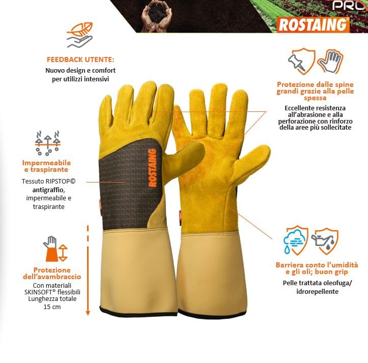 Gants de protection Roncier spécial épines et ronces - Taille 7 - Rostaing - 4