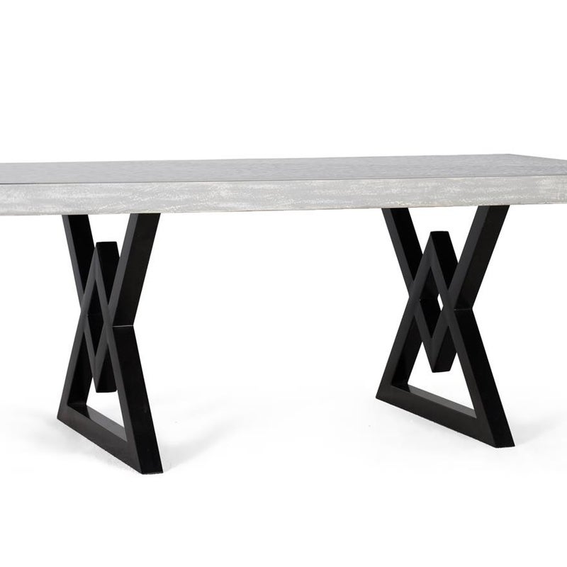 Prostokątny stół żłóbkowy z drewna manguier 200 cm