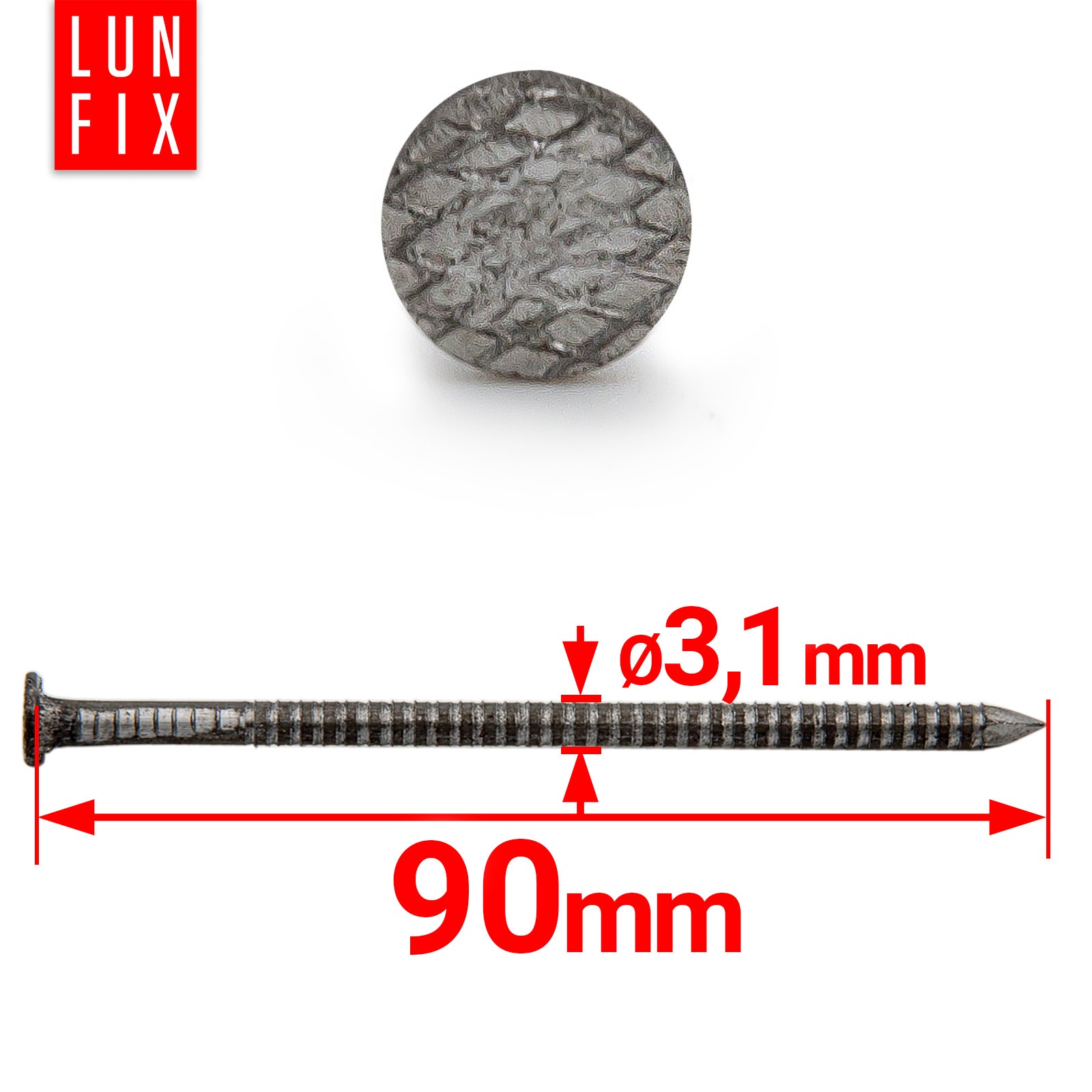 Gwoździe pierścieniowe 3,1x90 mm 1kg - 2