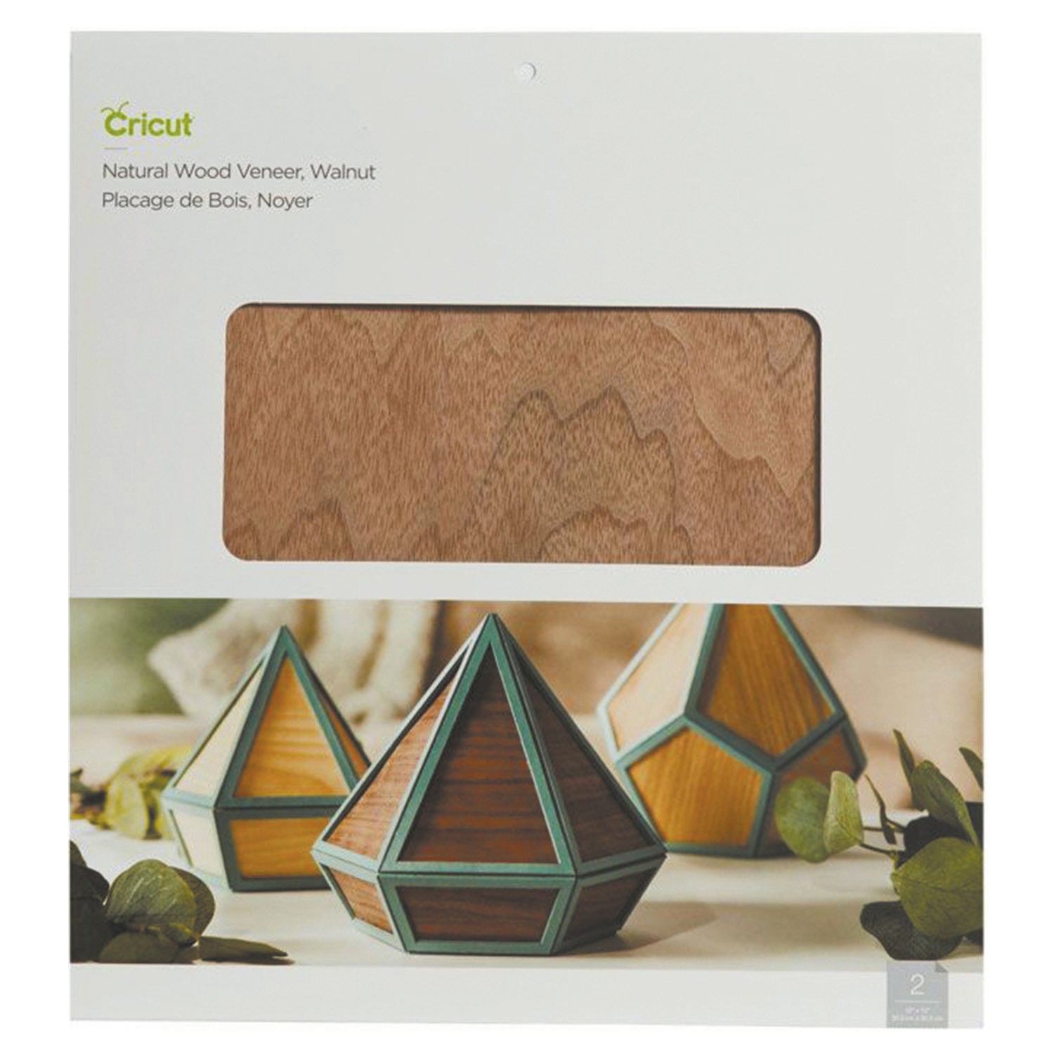 2 Fogli di impiallacciatura in legno di noce 30,5 x 30,5 Cm - 2