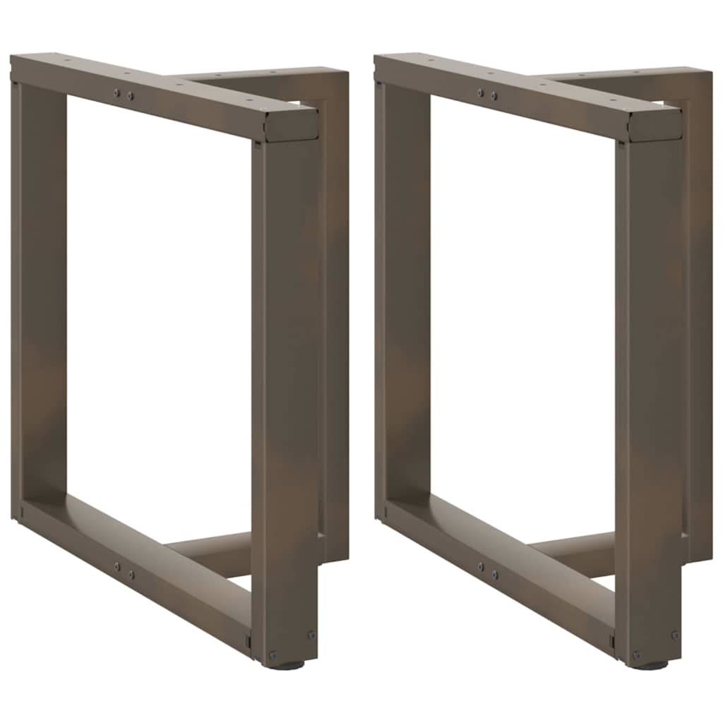 Nogi do stołu jadalnego w kształcie litery T 2 szt. Czarne 80x35x(72-73) cm Stal vidaXL
