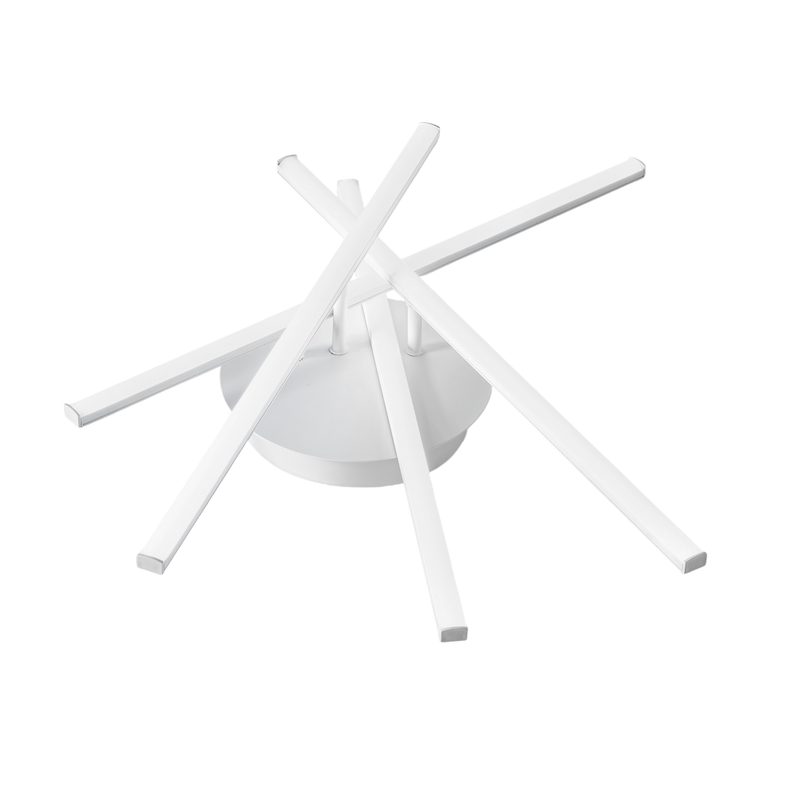 Gea Luce  Tullia Plafón Led Moderno 40W 2200Lm Luz Natural 4000K, Diseño Geométrico Aluminio Y Silicona, Ip20, Led Integrado Blanco Aluminio, Leroy Merlin