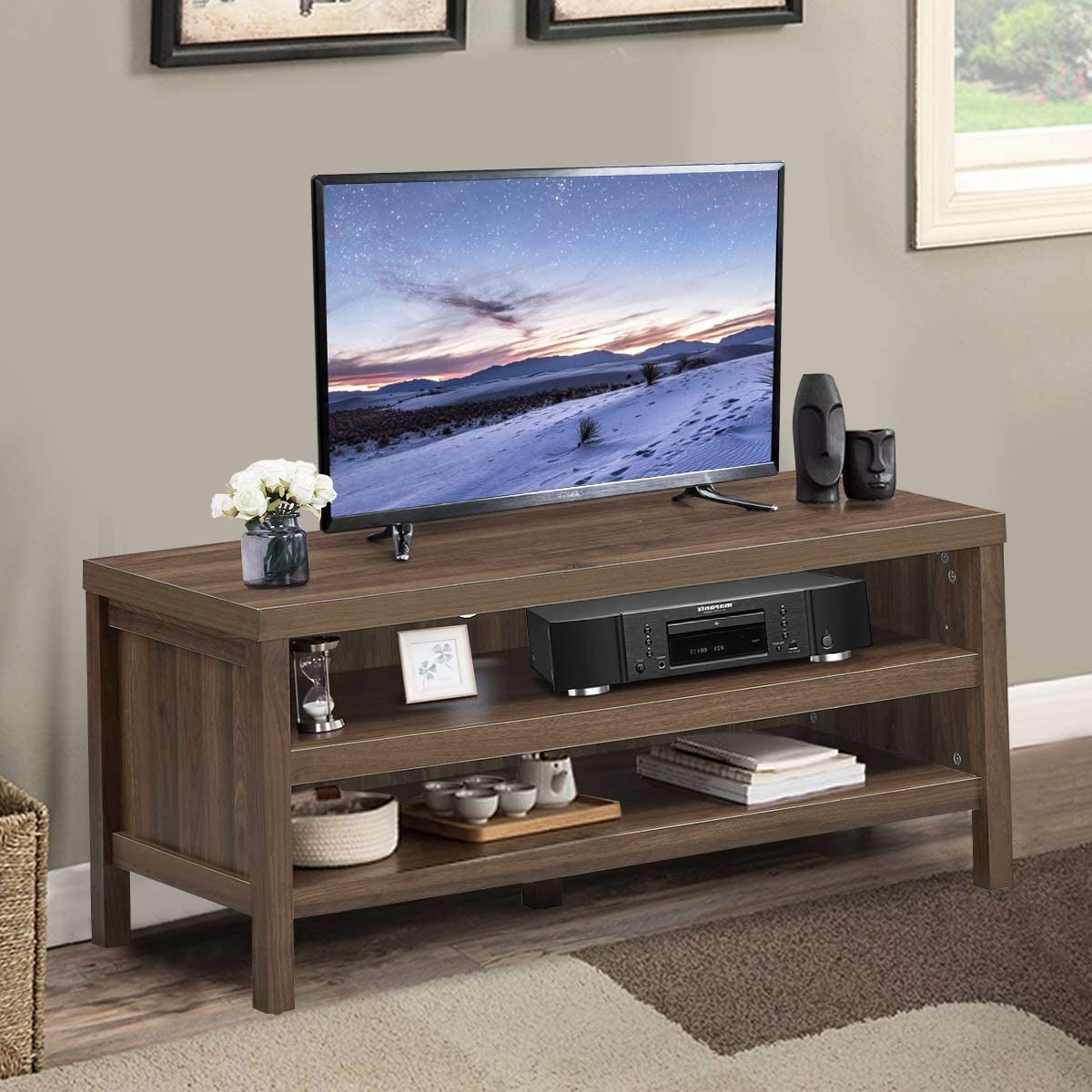 Mobile TV VidaXL | 140x40x35.5 Cm | Con 2 Ante E 2 Scomparti | Bianco | In Legno Multistrato - Foto 9