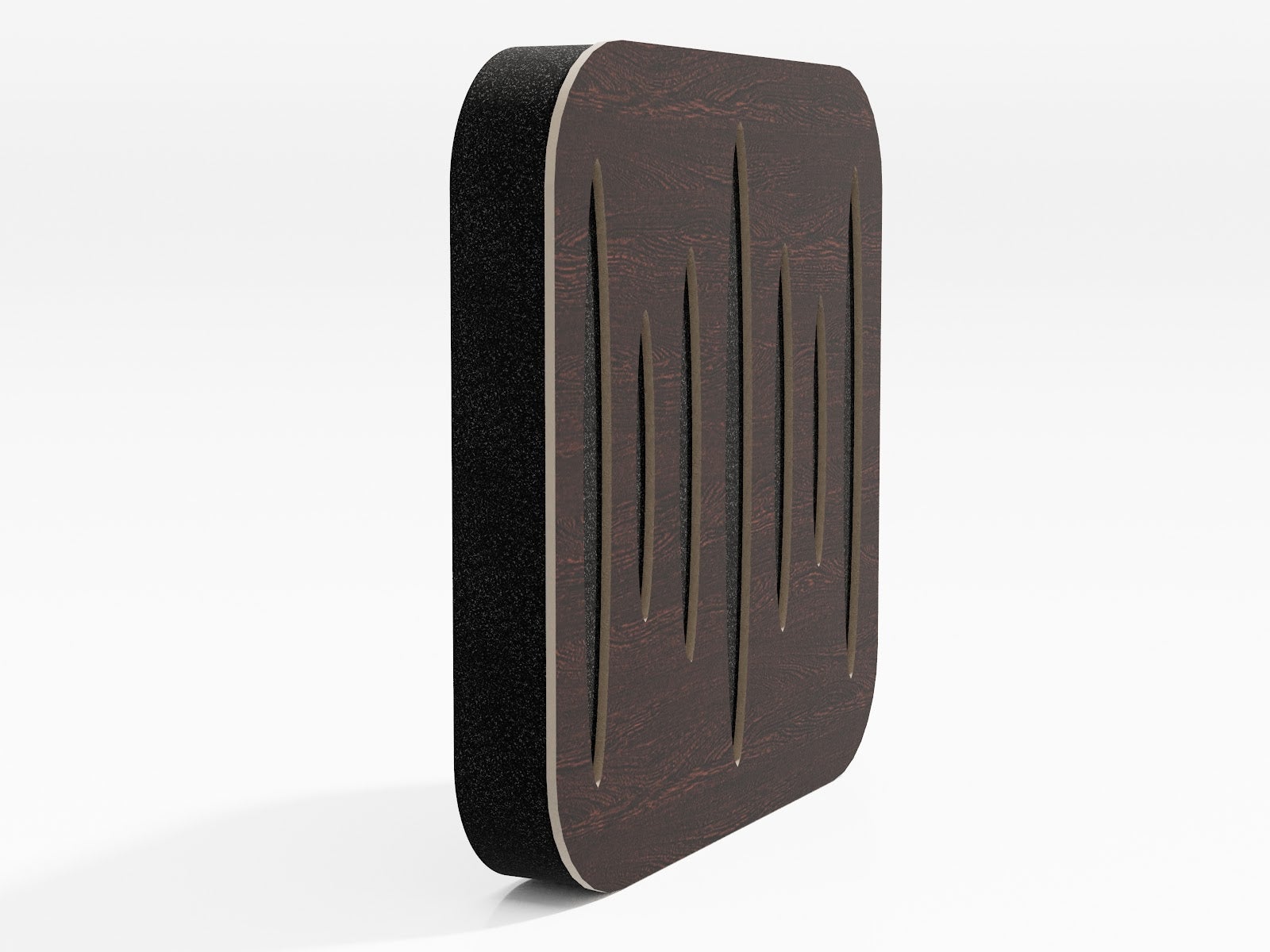 Lot de 8 Mini-Panneaux acoustiques insonorisants COLUMBIA 23x23x3 cm - 0,42 m² surf.totale -MDF perforé laminé et mousse acoustique -Wengé - 2