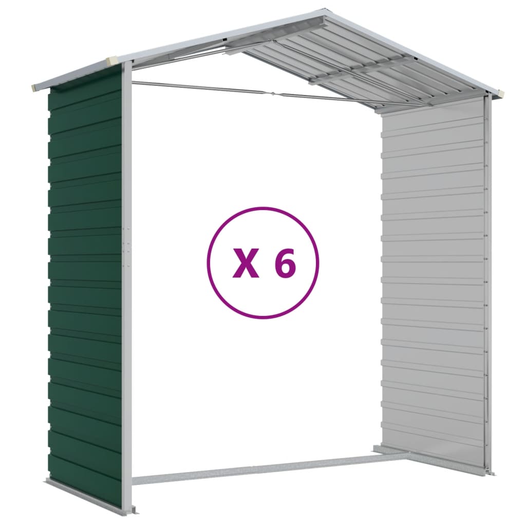 Maison Exclusive - Abri de jardin vert 191x555x198 cm acier galvanisé - 9