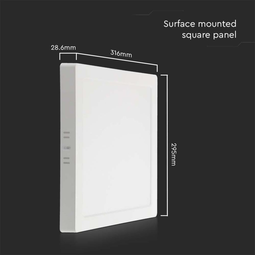 Panel LED 12W, kwadratowy, sufitowy, biały, 3000K - 4