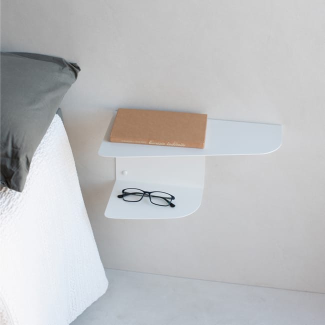 Lot de 2- Table de nuit flottante, L.40 x P.20 cm, Ep.20 cm - Design à ...