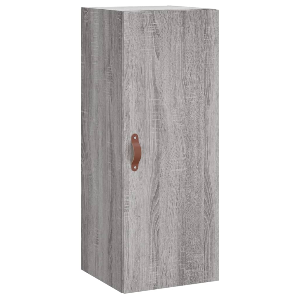 Credenza alta Sonoma grigia 34,5x34x180 cm MDF - 7