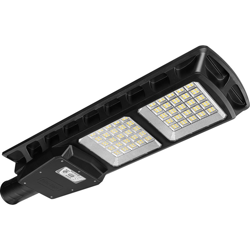 Lampa LED solarna uliczna aluminiowa 200W 3CCT IP65 4500lm PIR pilot czarna MasterLED