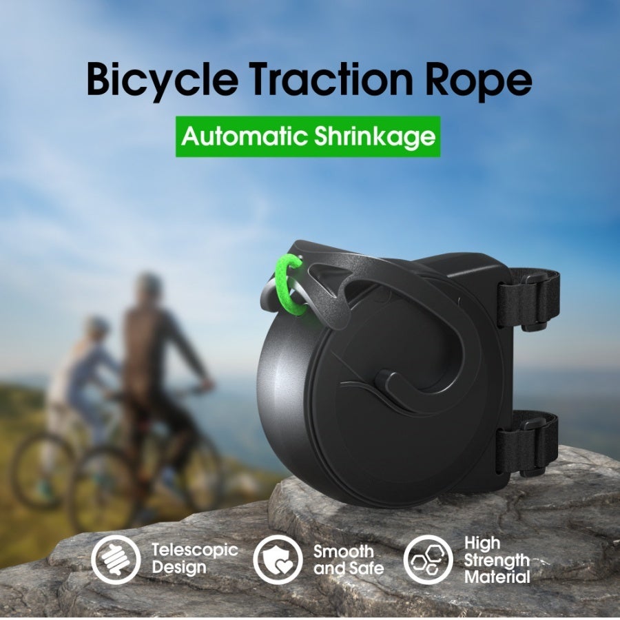Corde de traction pour vélo, rétractable automatique, pour parent et enfant, avec fixation sur selle - 2