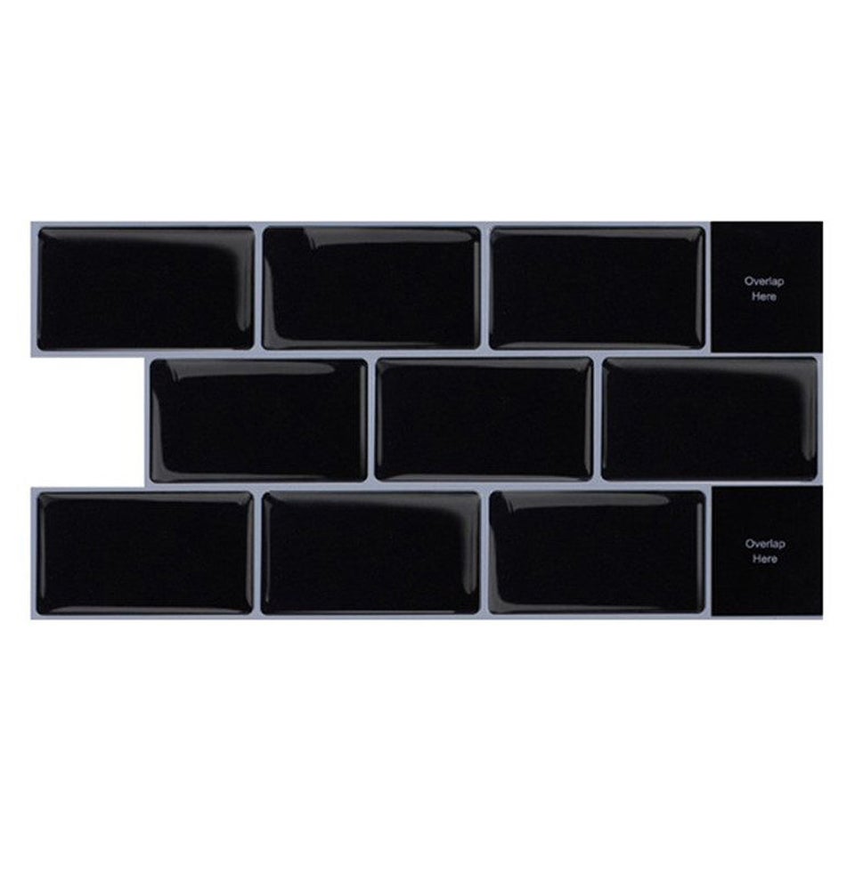 10 płytek ściennych do kuchni z motywem kamienia, wodoodporne panele ścienne samoprzylepne do ścian łazienkowych, 30,5 x 15,3 cm