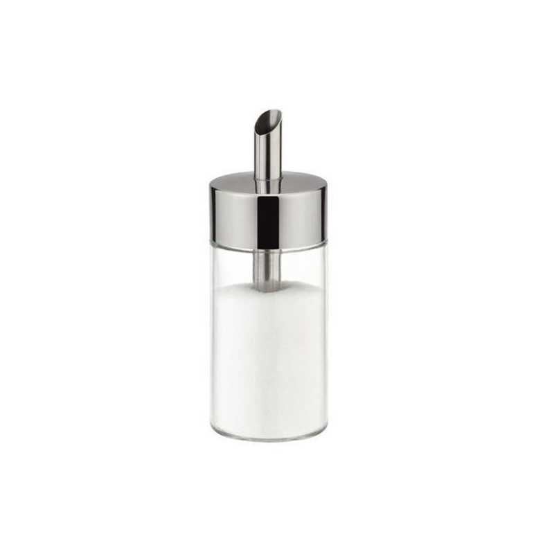 Sucrier Doseur - Olympia - Verre Securit - Inox - Design Rétro - 19mm
