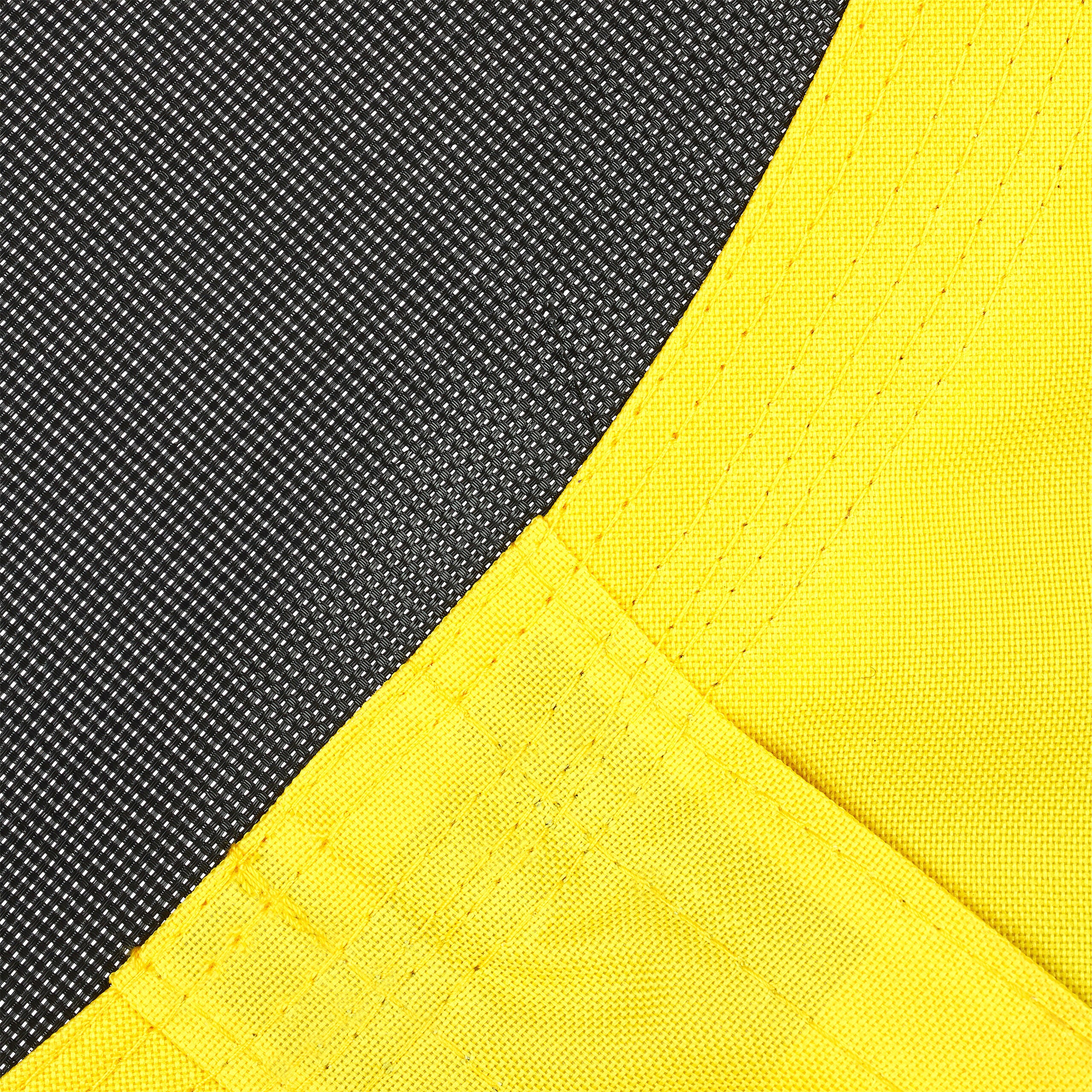 Balançoire nid d'oiseau rond 110 cm à suspendre enfant adulte jardin extérieur Ø 110 cm, 100 kg, jaune, Relaxdays - 5