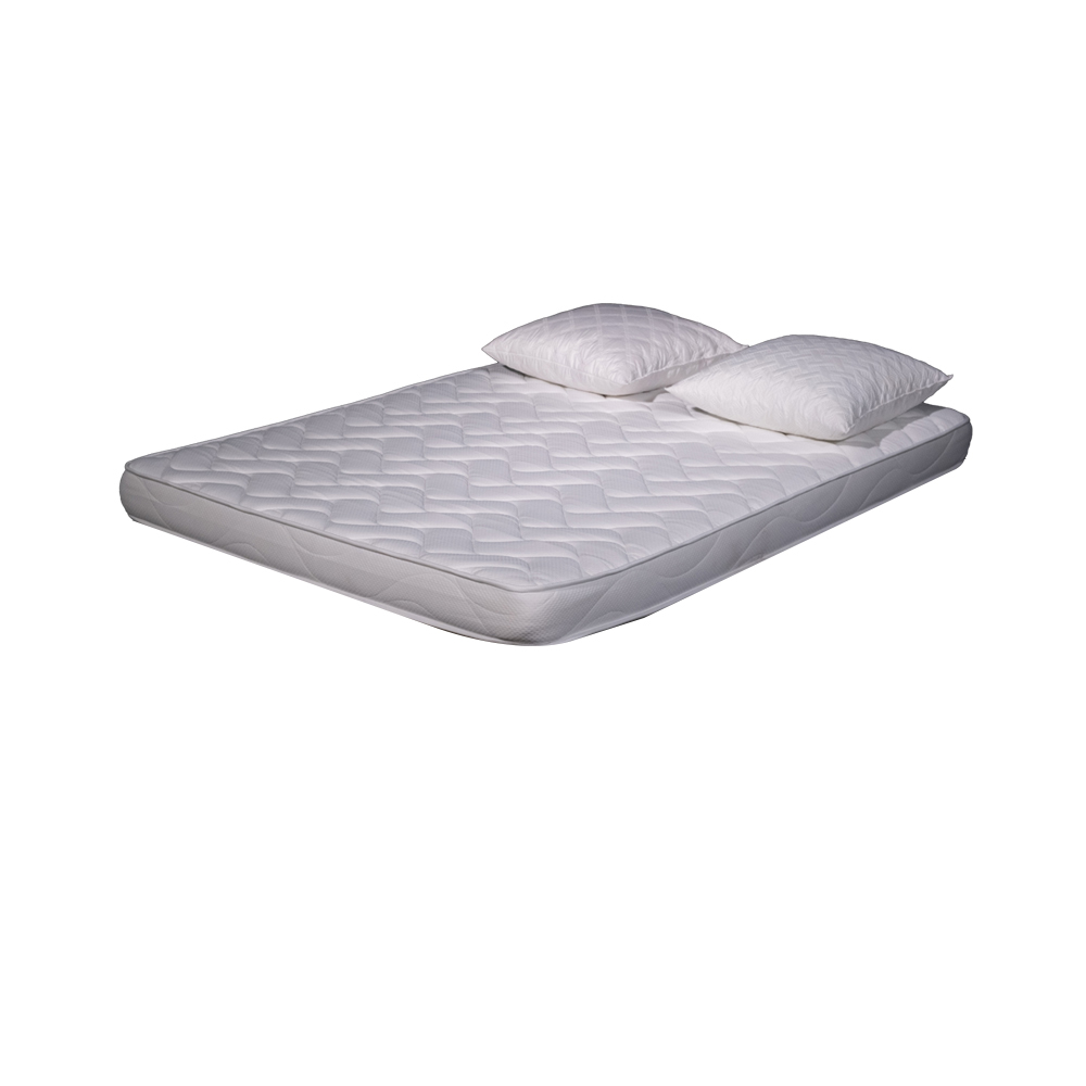 Colchón ecológico | 140x190 cm con 2 almohadas en la memoria de copos 60x60cm | 25 kg/m³ de espuma | 14 cm