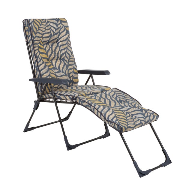 Leżak ogrodowy Santander 2w1 szaro-żółty Patio