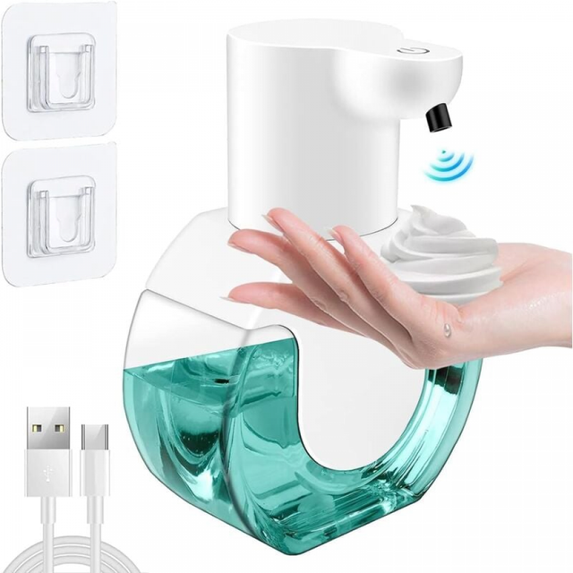 Distributeur De Savon Automatique, 500mL Montage Mural Électrique,USB