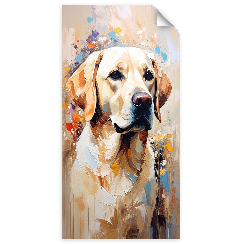 Naklejki samoprzylepne do salonu sypialni, Pies Labrador retriever Zwierzę 40x80