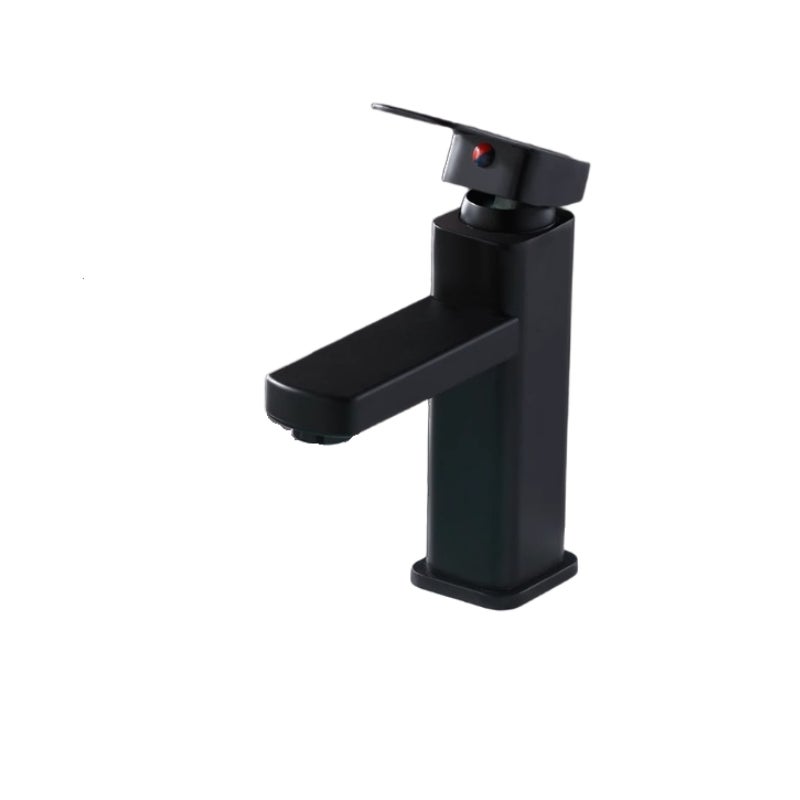 Bateria umywalkowa, bateria wannowa z wysokim wodospadem, czarna, ciepła i zimna woda z rurkami