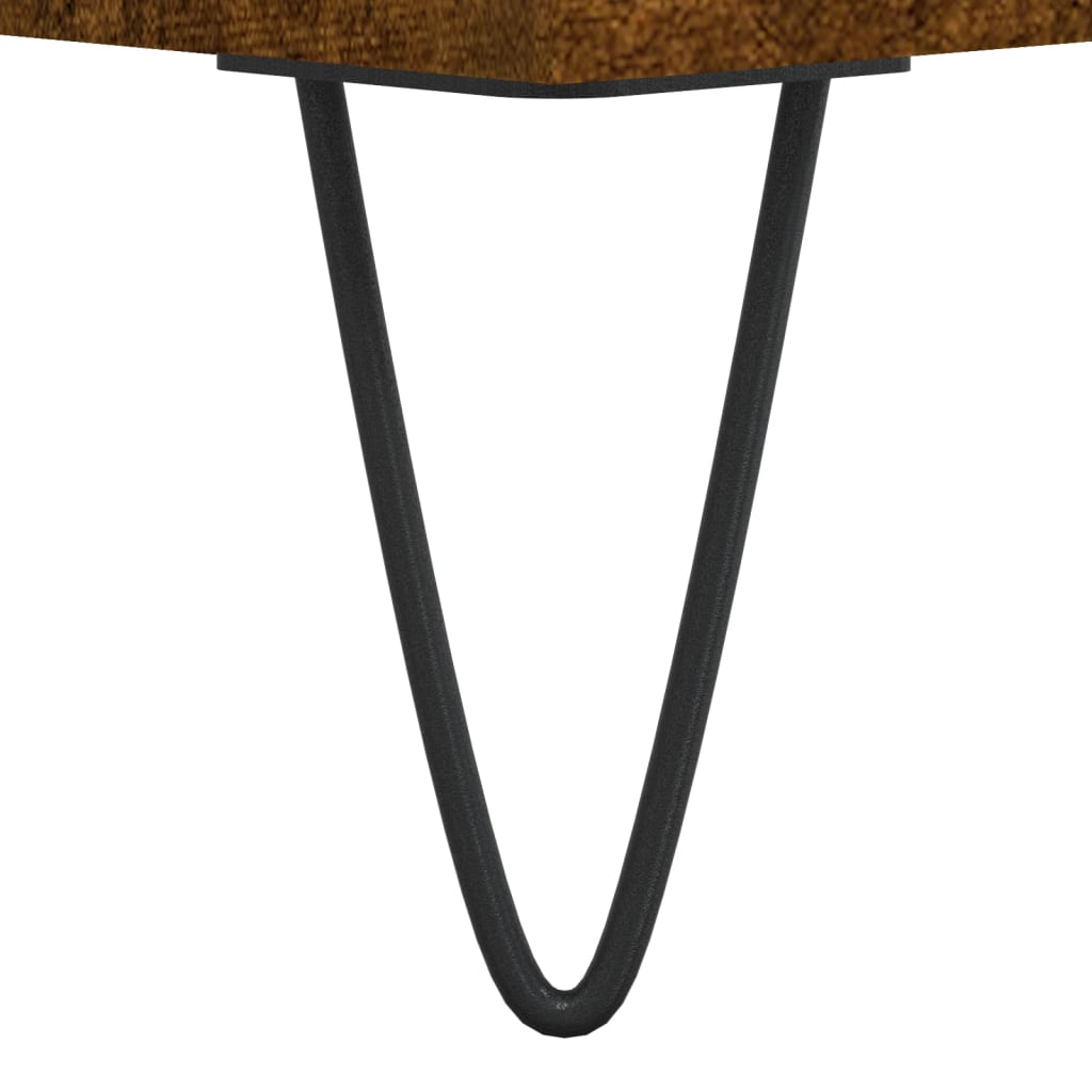 Maison Exclusive - Table de chevet chêne fumé 40x35x50 cm bois d’ingénierie - 9