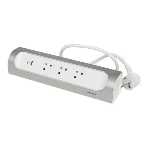 Multiprise LEGRAND FB 3X2P+T CORNER ANGLE USB A+C 1M BLANC - 5