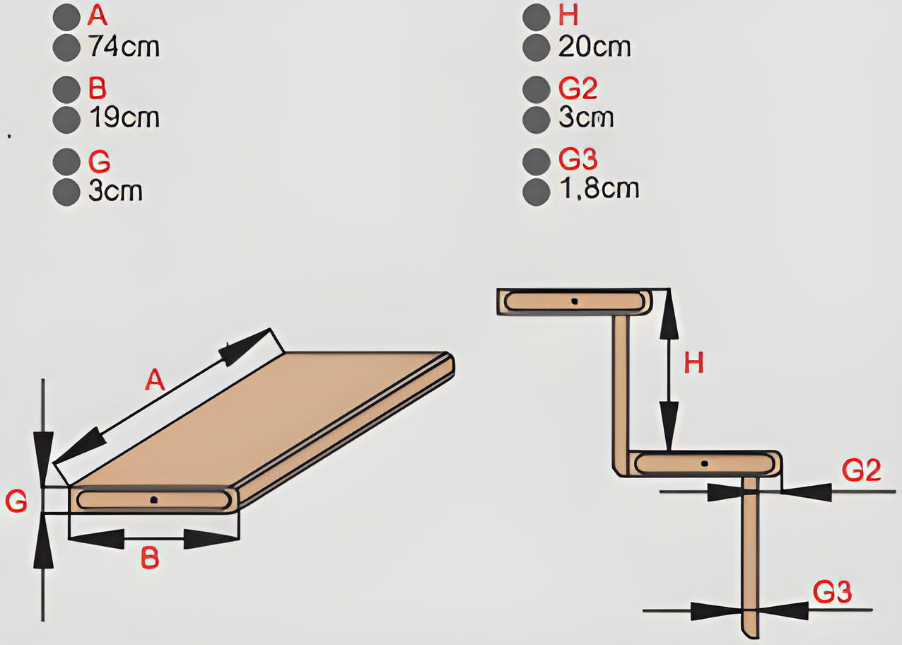 escalier droit fermé 