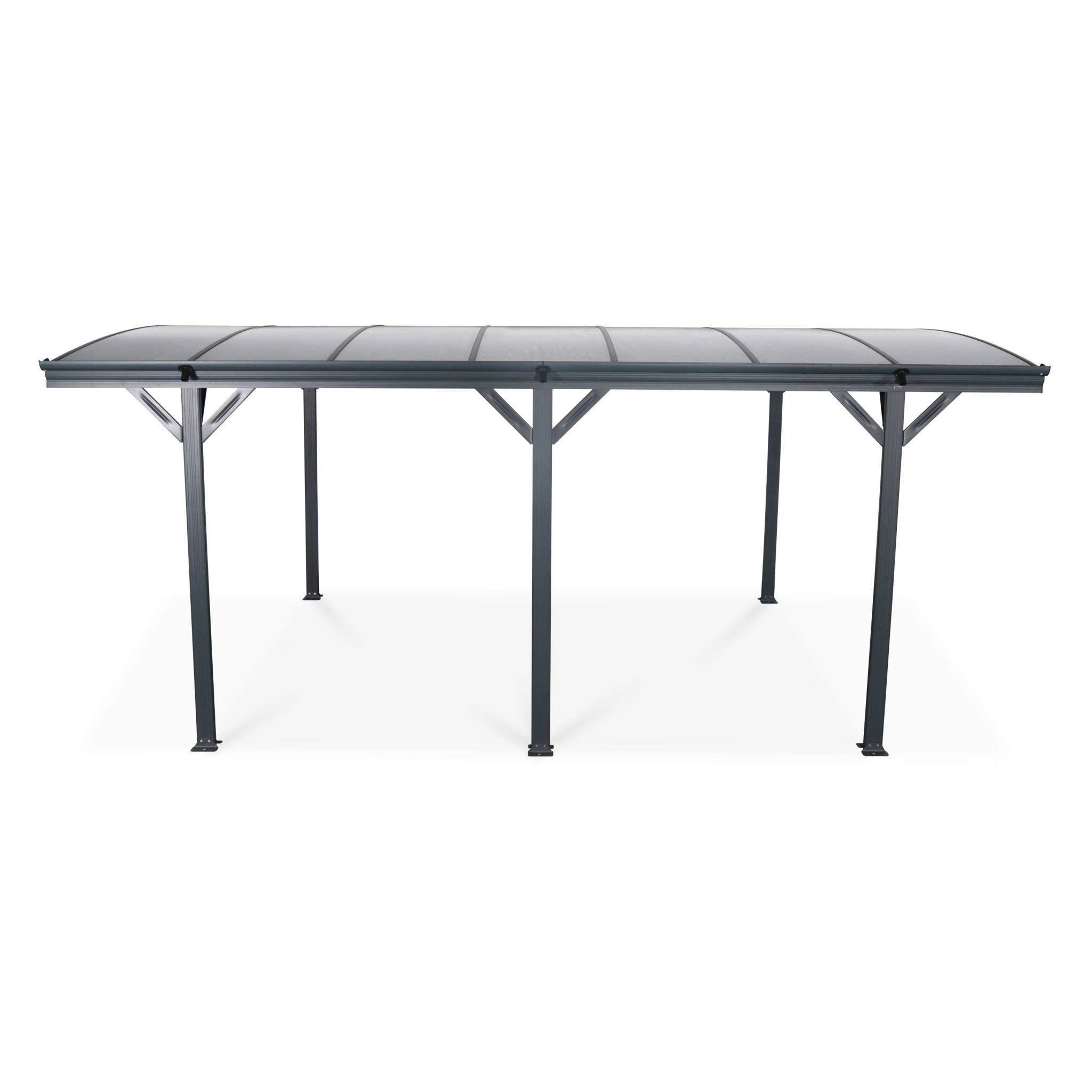 Carport de 15m² en aluminium anthracite et polycarbonate - Le Mans 5x3m - abri de voiture 500 x 300 x 220 cm LE MANS - 3