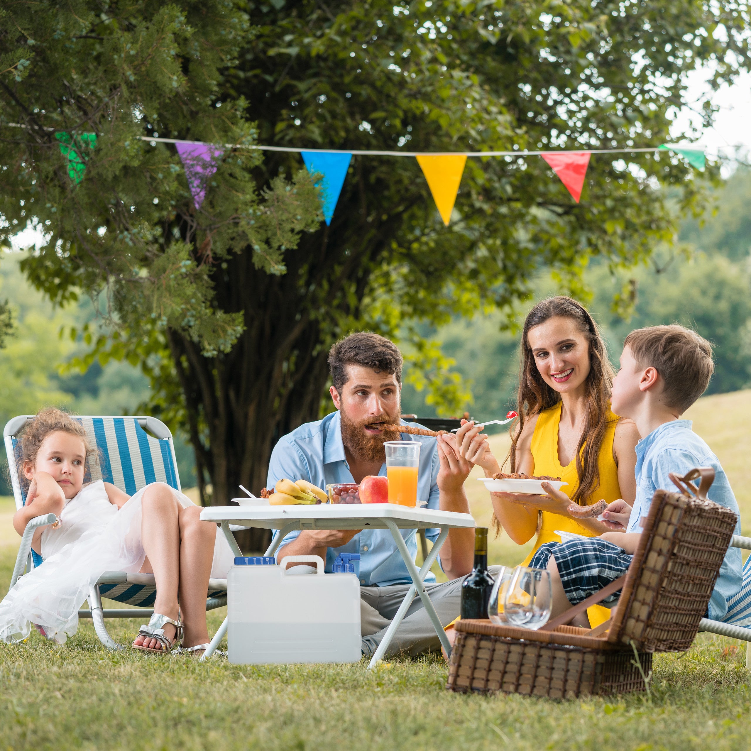 Jerrycan jerricane bidon d’eau réservoir 25 L robinet bouchon sans BPA camping voiture festival, blanc, Relaxdays - 5