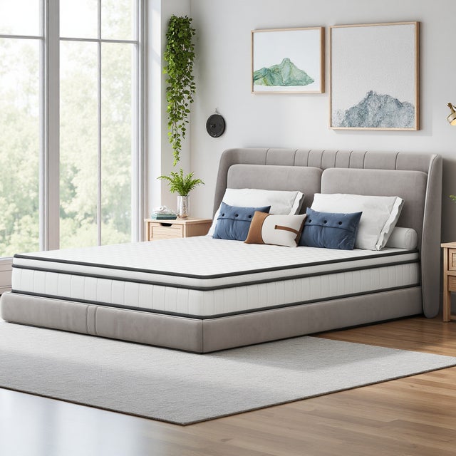 Matelas mémoire de forme 140 x 190 cm – Épaisseur 25 cm Soutien ergonomique– Soutien 7 zones – Ultra respirant et Mousse haute résilience