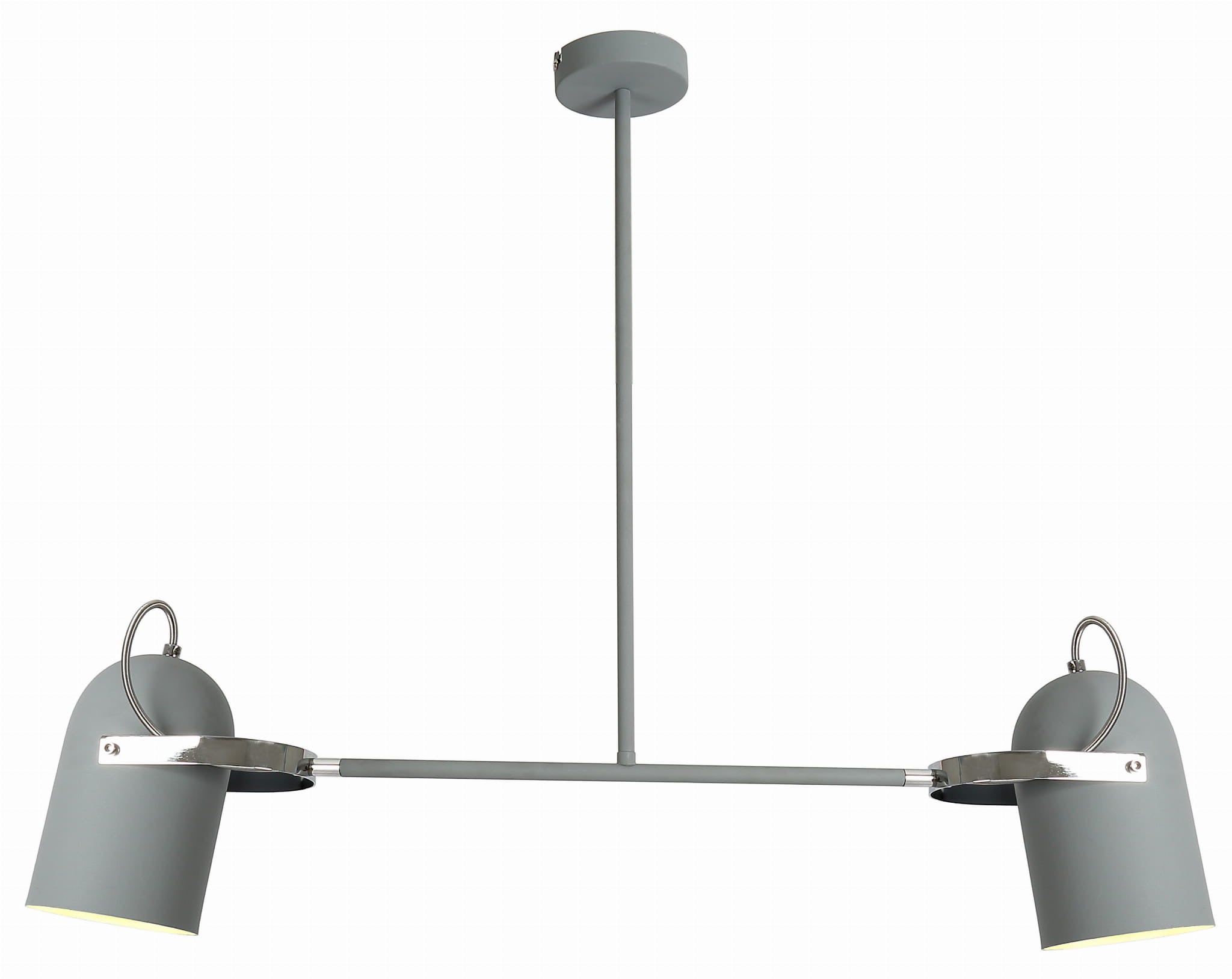 Lampa sufitowa wisząca Gray szara 2xE27x40W wym: 65 x 92 x 15 cm metal Candellux