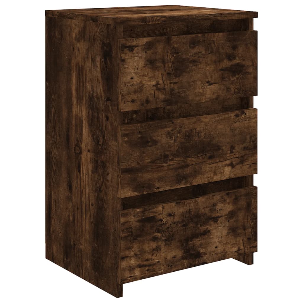 Moselota  Mesita De Noche Roble Ahumado 40X35x62,5 Cm Madera Contrachapada , Leroy Merlin