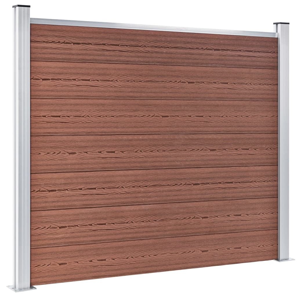 Ensemble de panneaux de clôture WPC marron 699x146 cm - COMFORTXL - 4