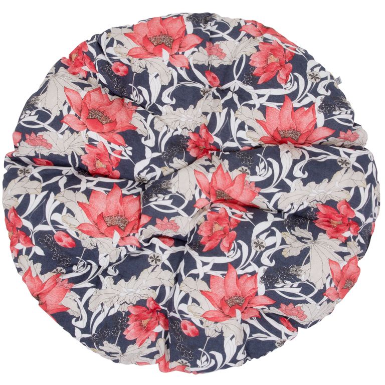 Poduszka do fotela wiszącego Koło czerwone kwiaty PATIO