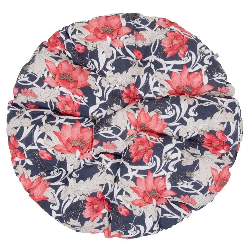 Poduszka do fotela wiszącego Koło czerwone kwiaty PATIO