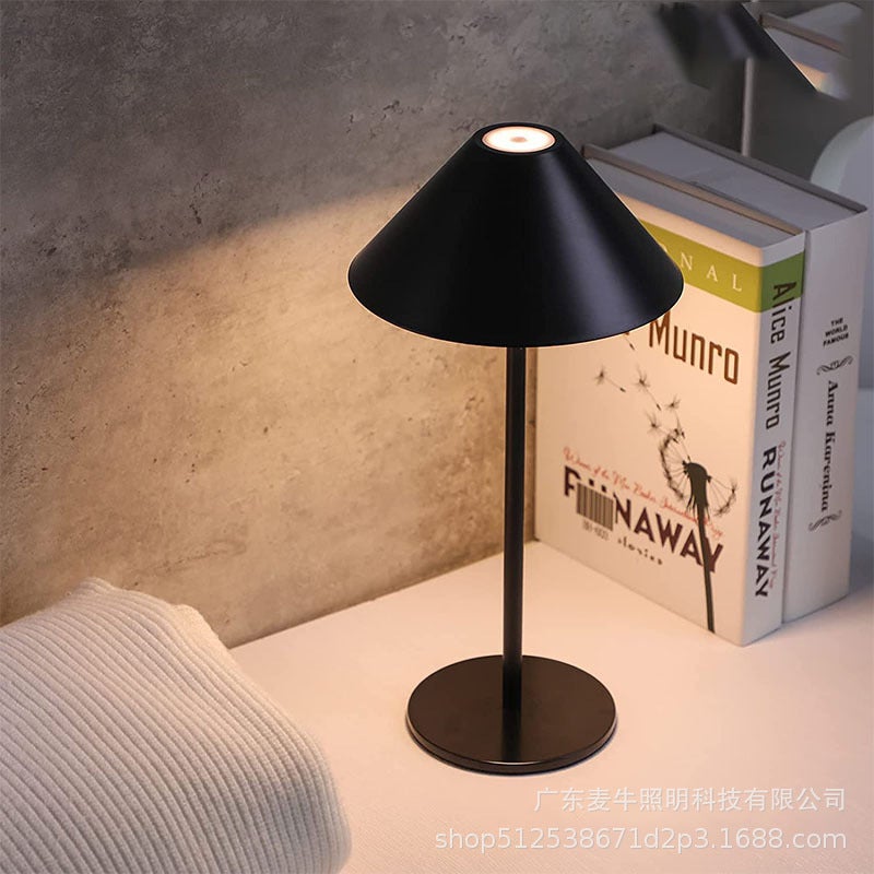 Czarna lampa stołowa, bezprzewodowa lampa stołowa z akumulatorem 2000 mAh, ściemniana lampa dotykowa 3000 K, lampka nocna do domu